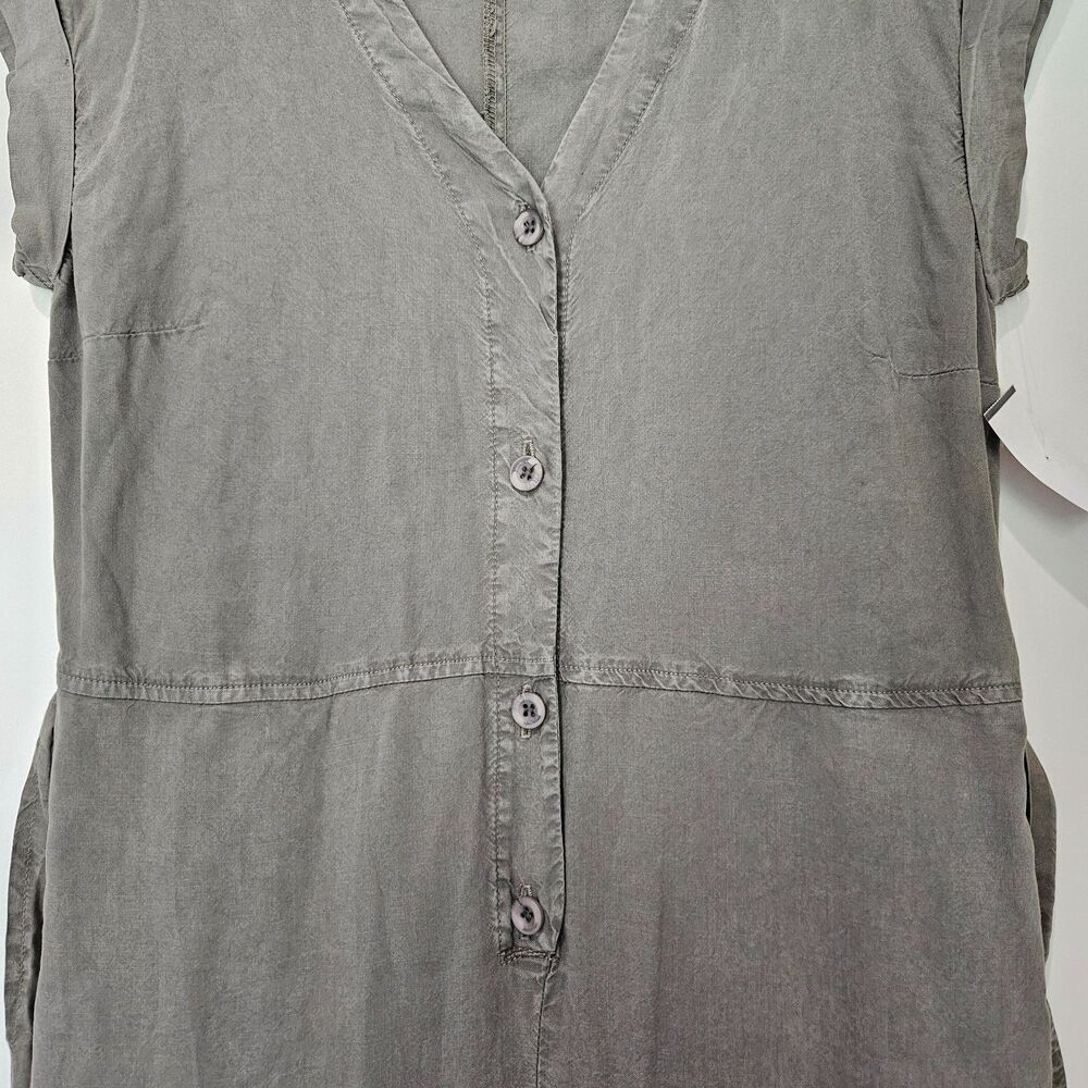 Bella Dahl green short sleeve Size S Jump suit with pockets & waist belt 017 - Picture 11 of 14